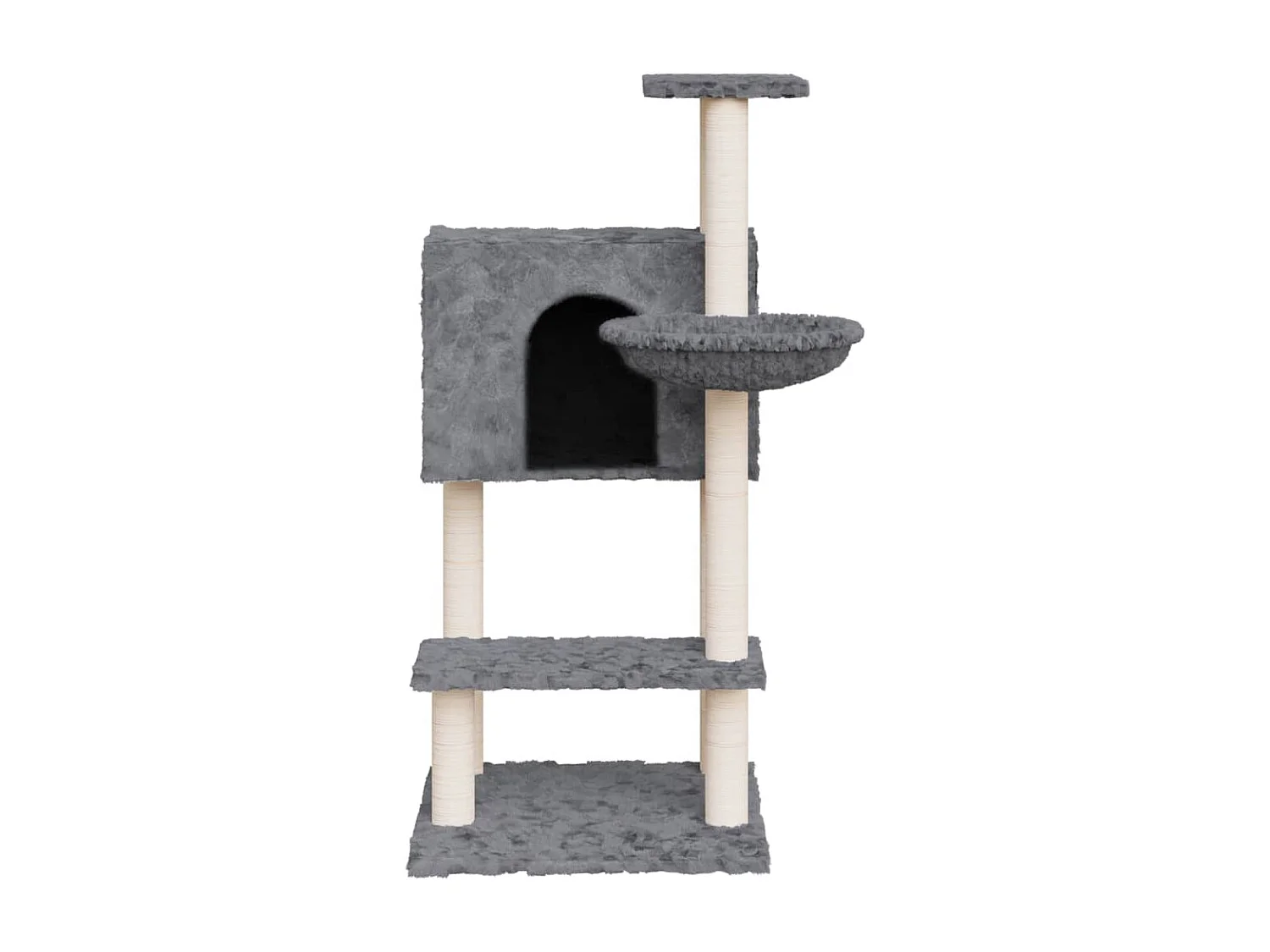 Arbre à chat avec griffoirs en sisal Gris foncé 108,5 cm