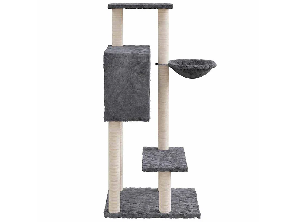 Kattenmeubel met sisal krabpalen 108,5 cm donkergrijs