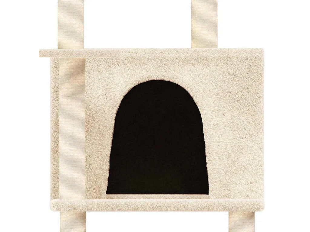 Árvore para gatos c/ postes arranhadores sisal 166 cm cor creme