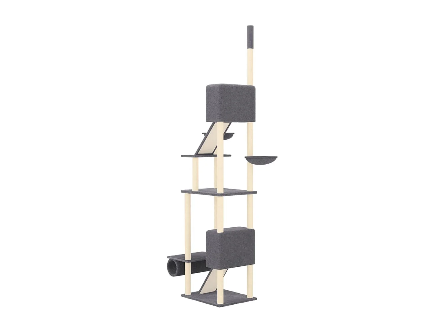 Kratzbaum Deckenhoch Dunkelgrau 277-303 cm