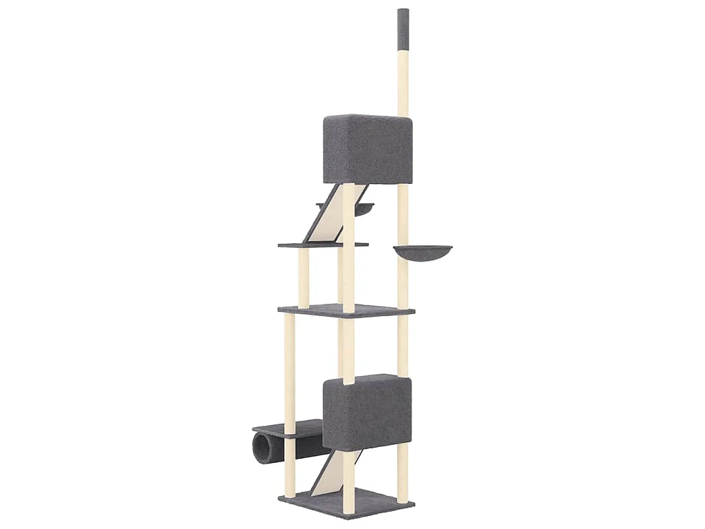 Kratzbaum Deckenhoch Dunkelgrau 277-303 cm