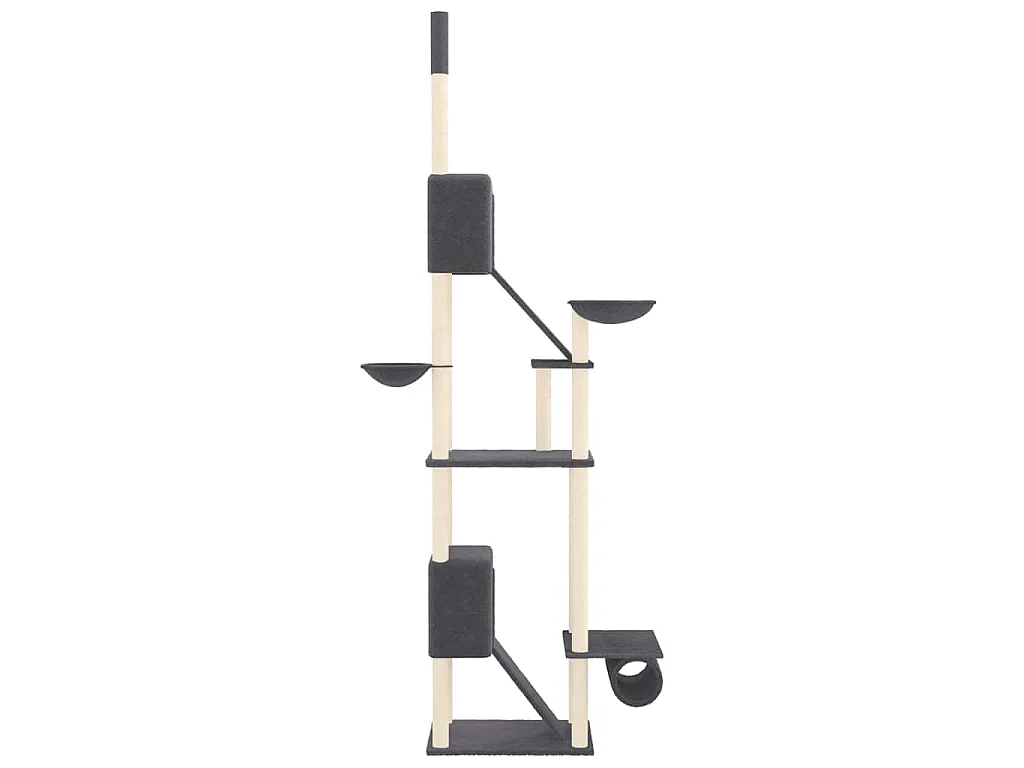 Kratzbaum Deckenhoch Dunkelgrau 277-303 cm