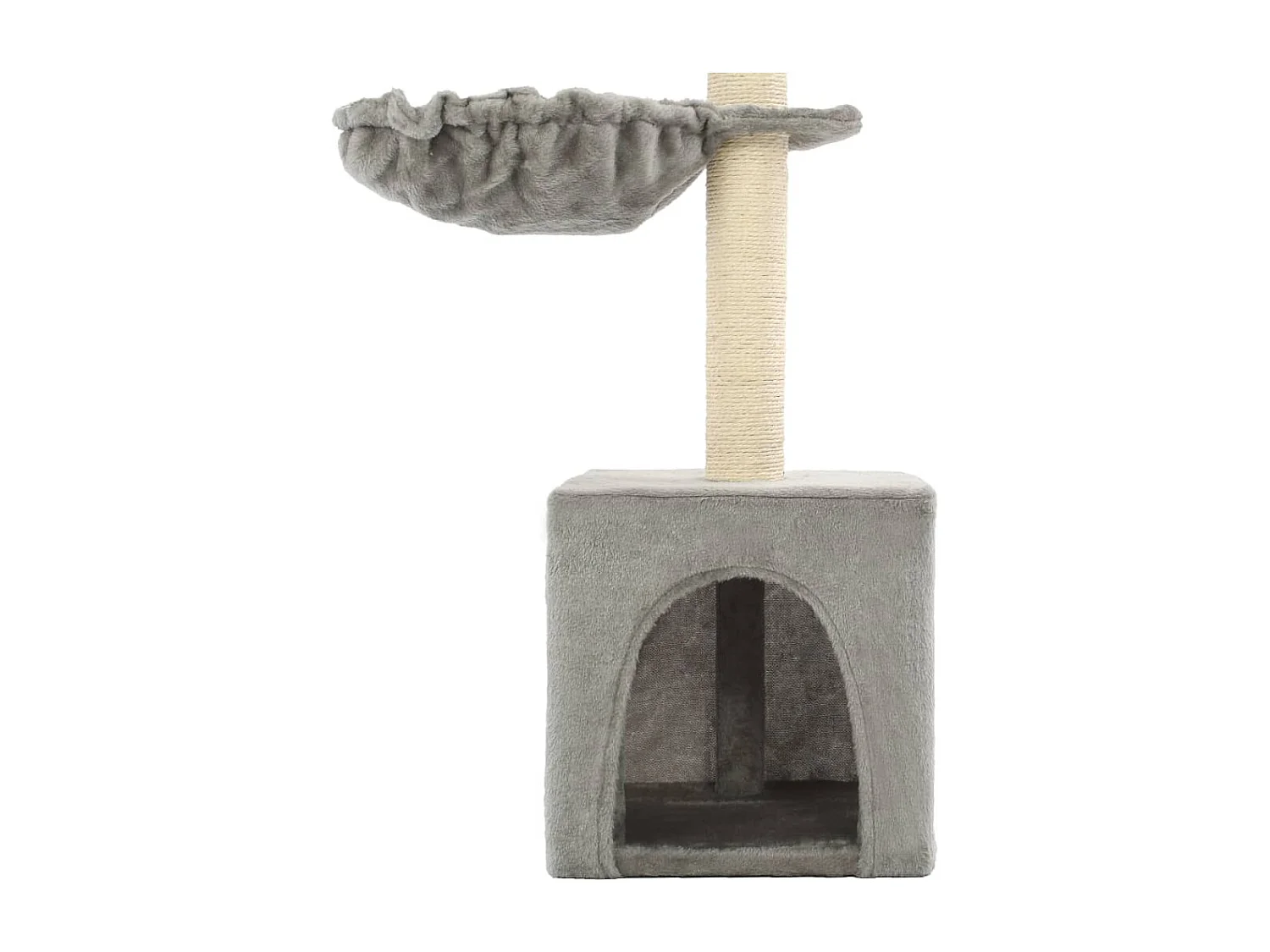 Árvore para gatos c/ postes arranhadores sisal 105 cm cinzento