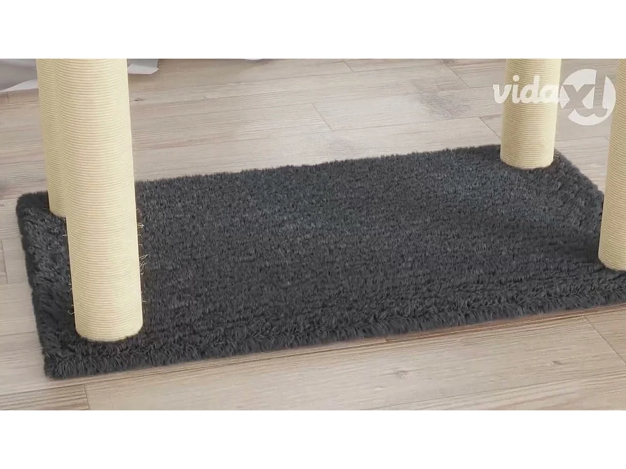 Arbre à chat avec griffoirs en sisal Gris foncé 147 cm