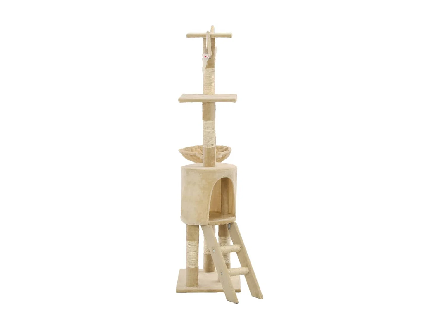 Kattenkrabpaal met sisal krabpalen 138 cm beige