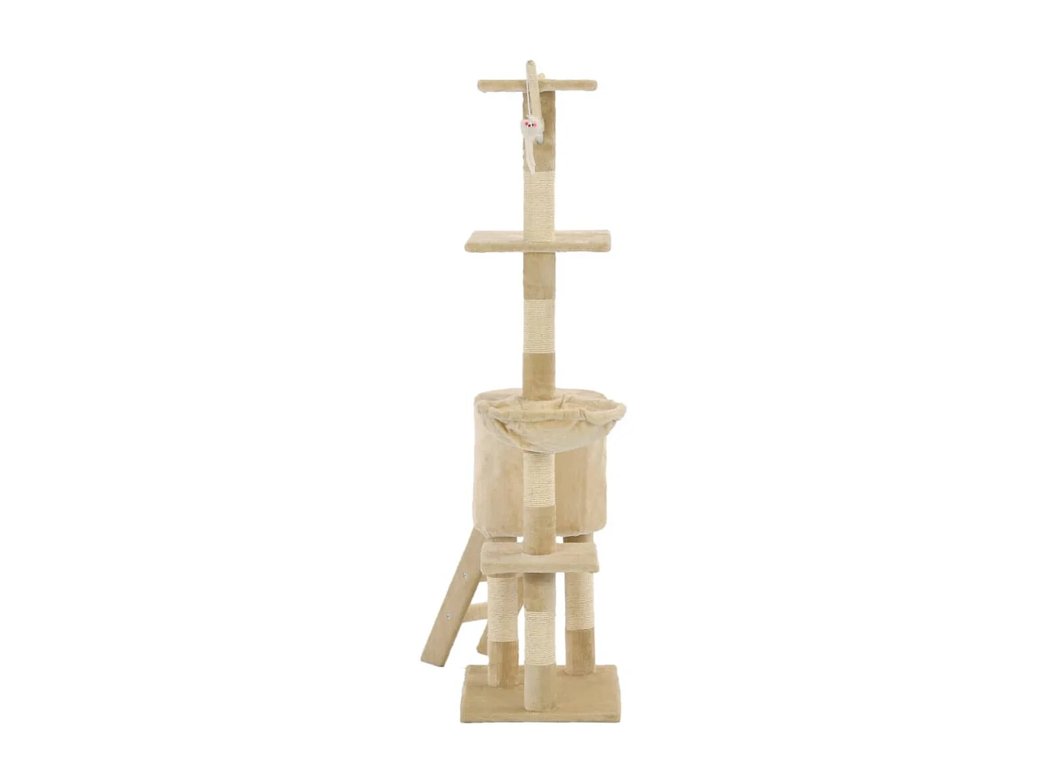 Kattenkrabpaal met sisal krabpalen 138 cm beige