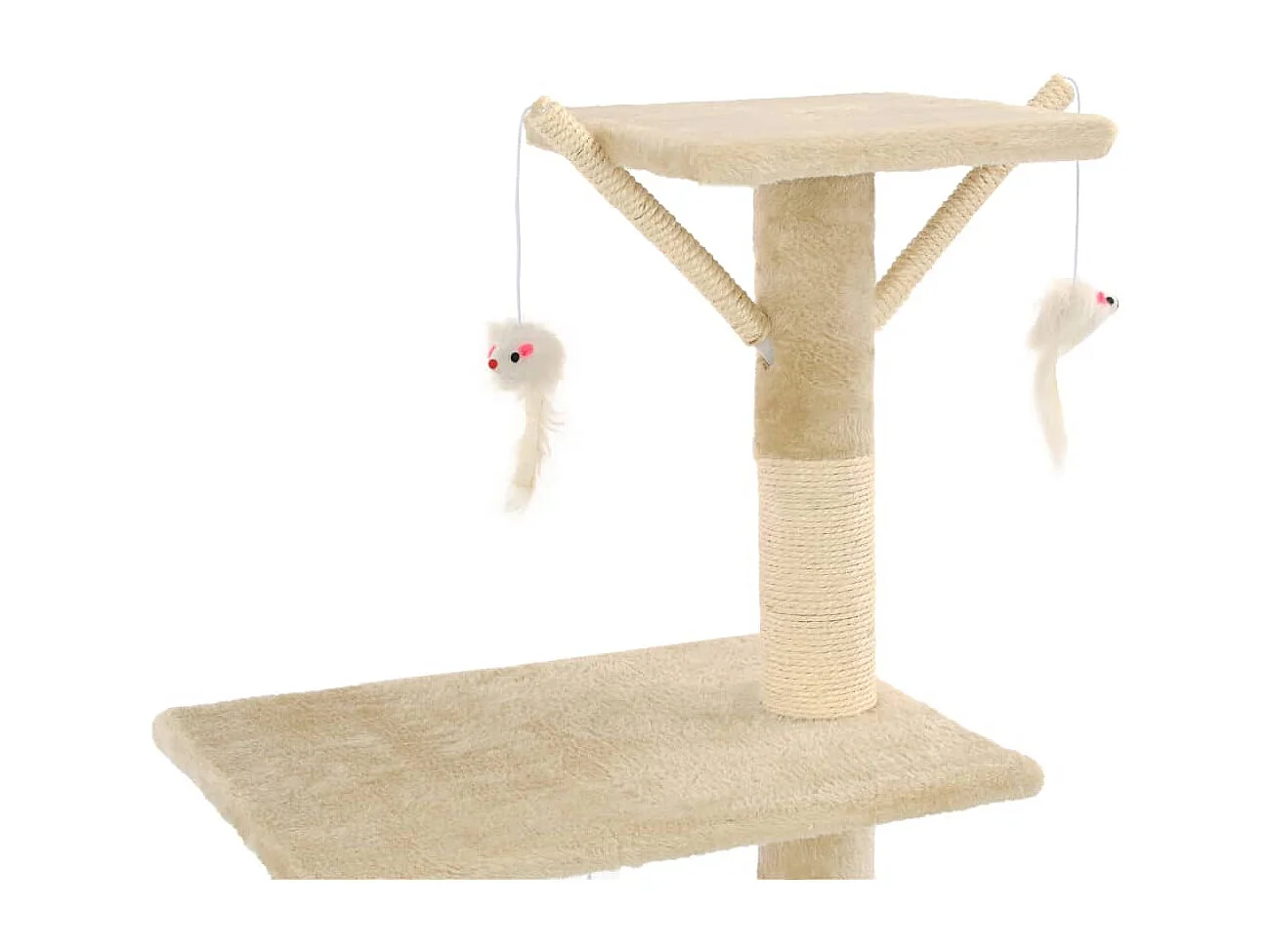 Kattenkrabpaal met sisal krabpalen 138 cm beige