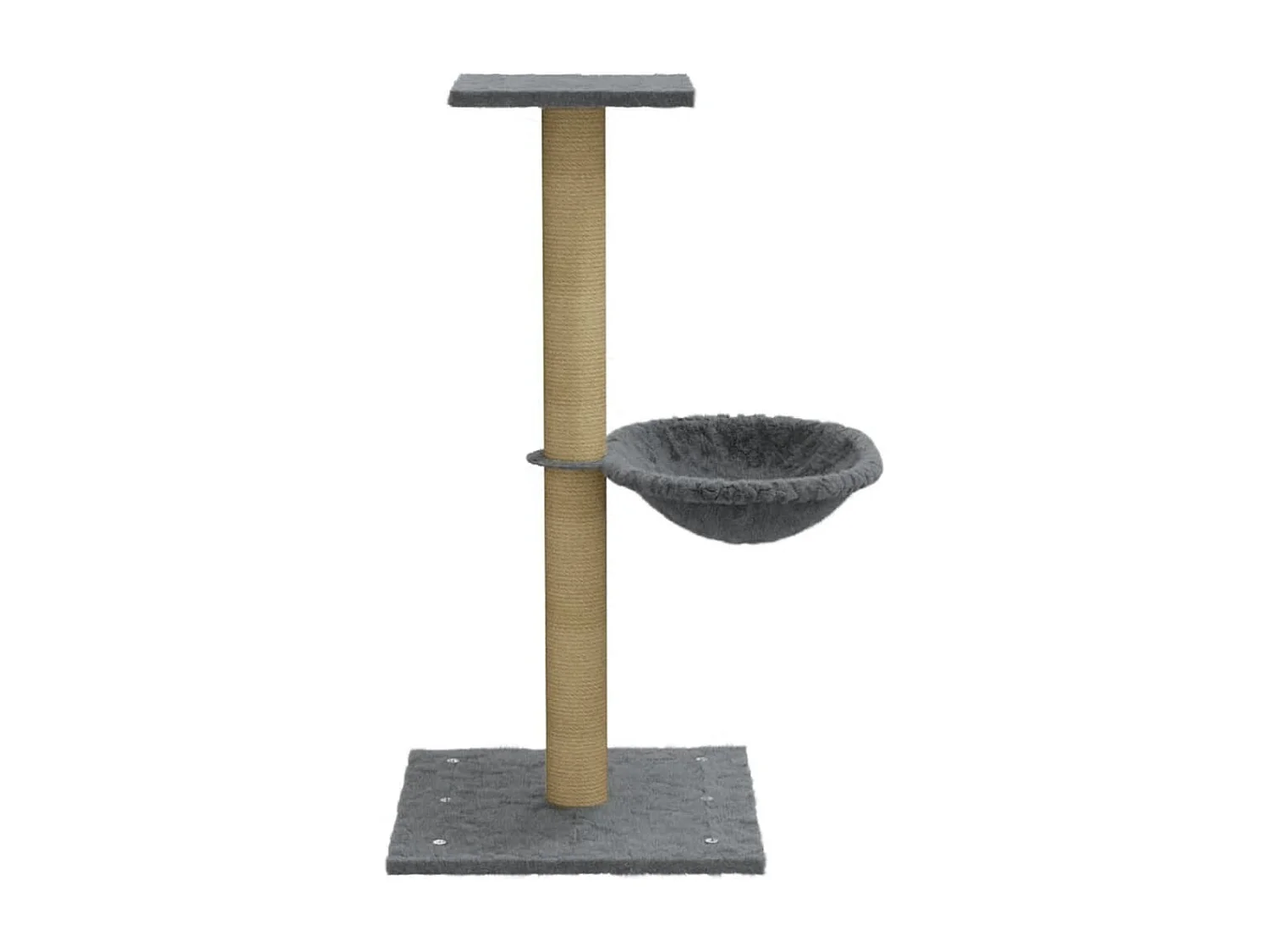 Kratzbaum mit Sisal-Kratzsäule Hellgrau 74 cm