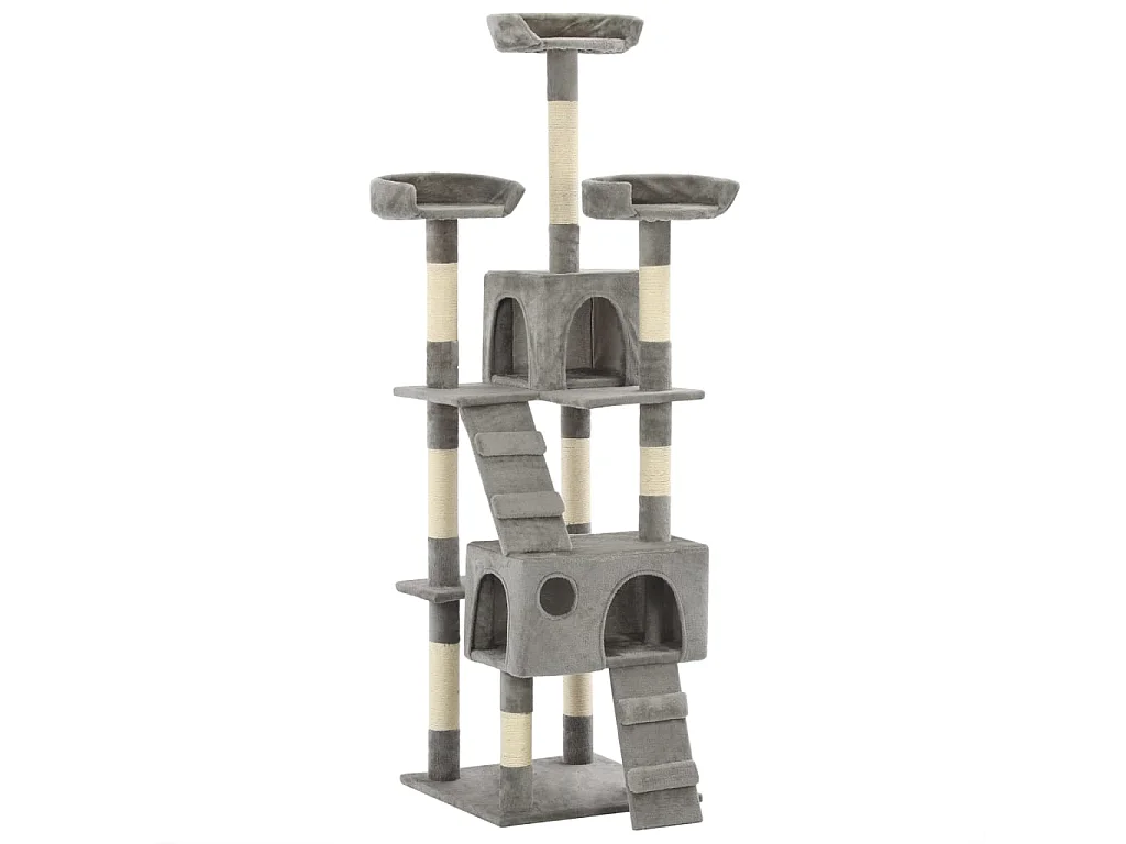 Arbre à chat avec griffoirs en sisal 170 cm Gris