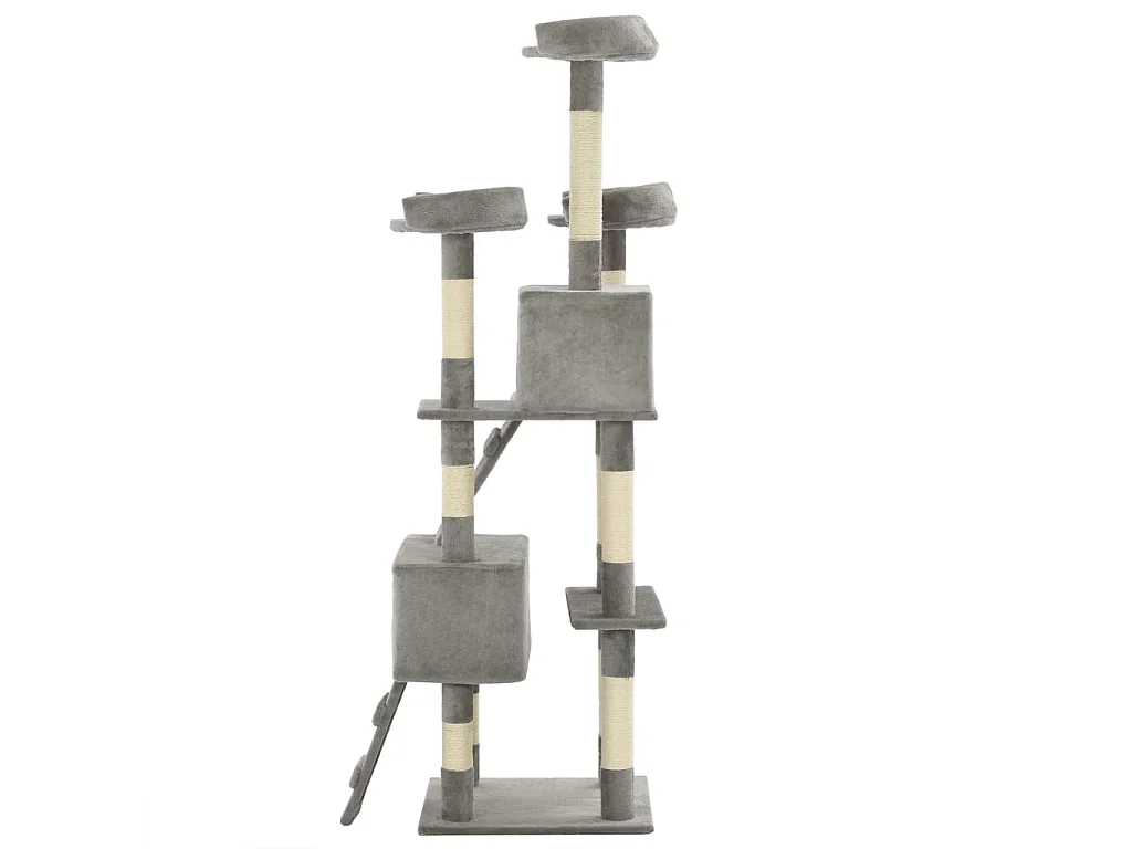 Arbre à chat avec griffoirs en sisal 170 cm Gris