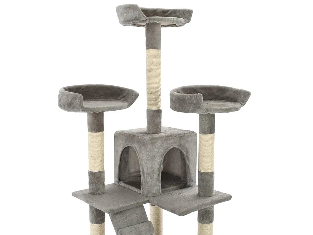 Arbre à chat avec griffoirs en sisal 170 cm Gris