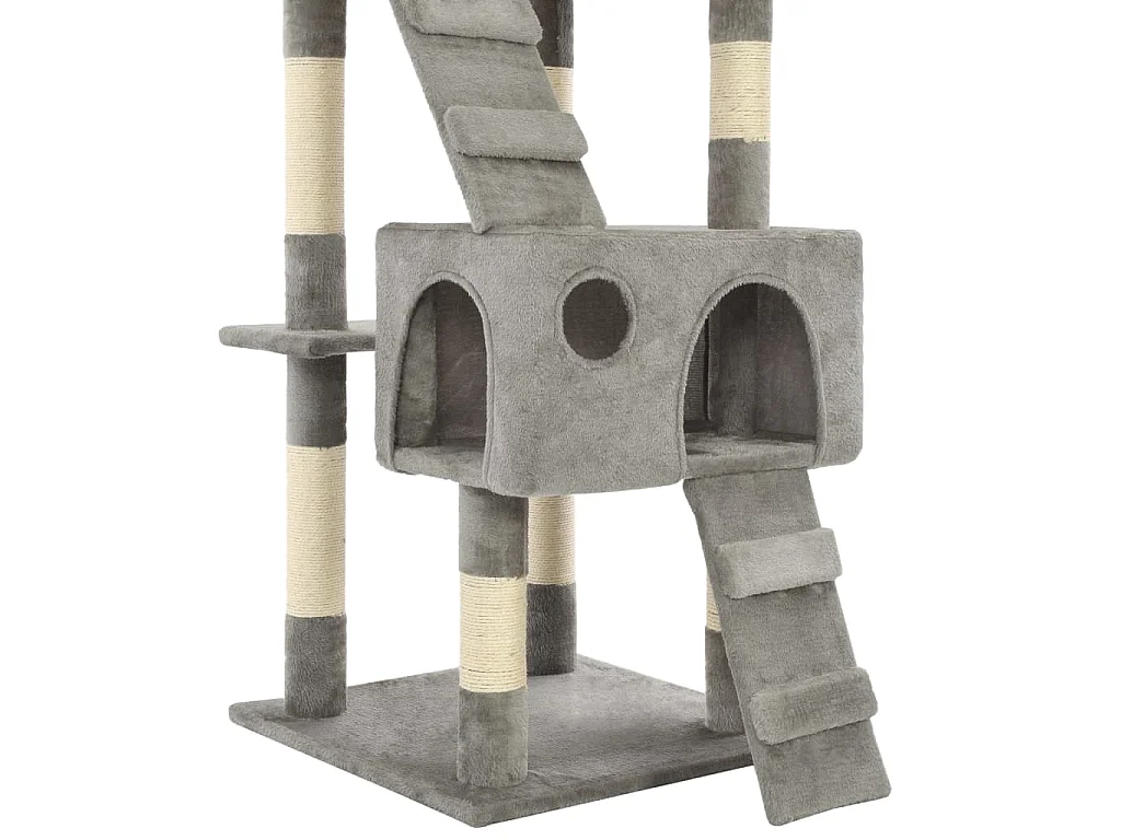 Arbre à chat avec griffoirs en sisal 170 cm Gris