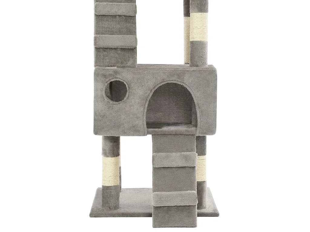 Arbre à chat avec griffoirs en sisal 170 cm Gris