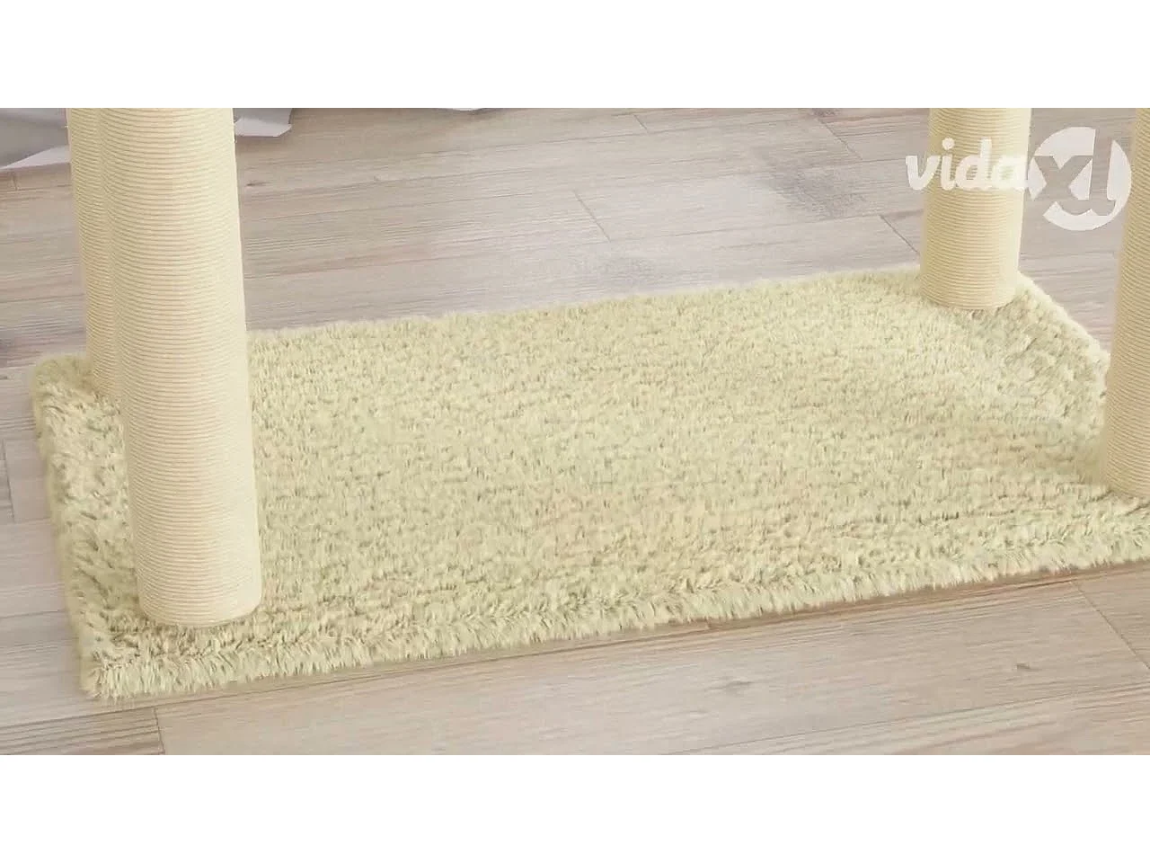 Arbre à chat avec griffoirs en sisal Crème 147 cm