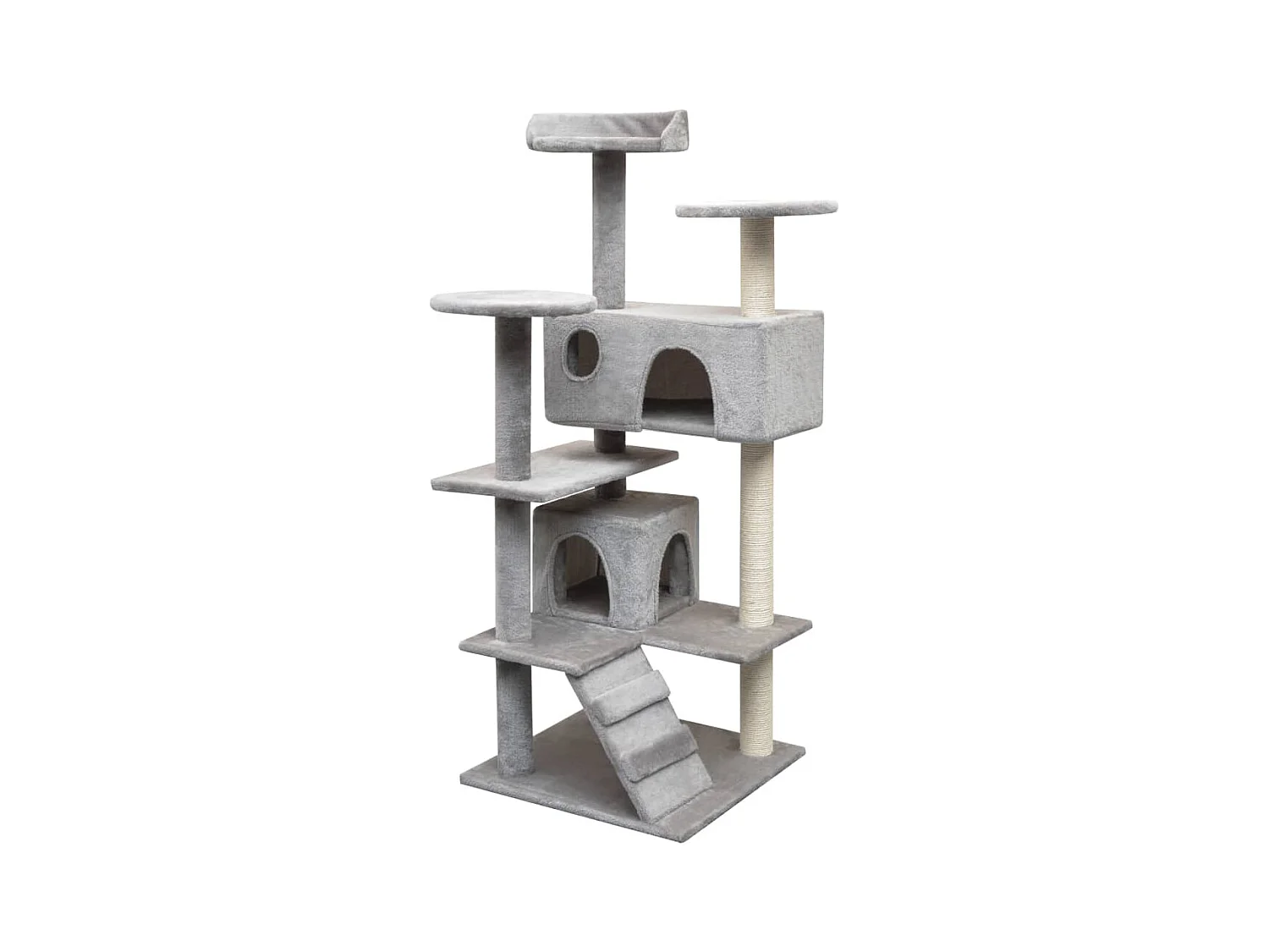 Arbre à chat avec griffoirs en sisal 125 cm Gris