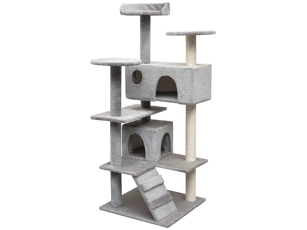 Arbre à chat avec griffoirs en sisal 125 cm Gris