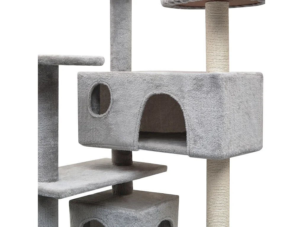 Arbre à chat avec griffoirs en sisal 125 cm Gris