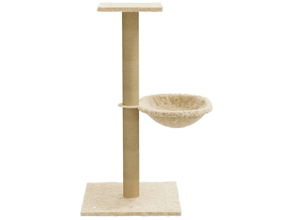 Arbre à chat avec griffoir en sisal Crème 74 cm