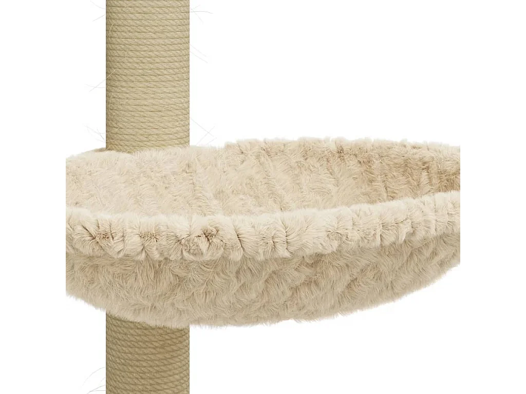 Arbre à chat avec griffoir en sisal Crème 74 cm