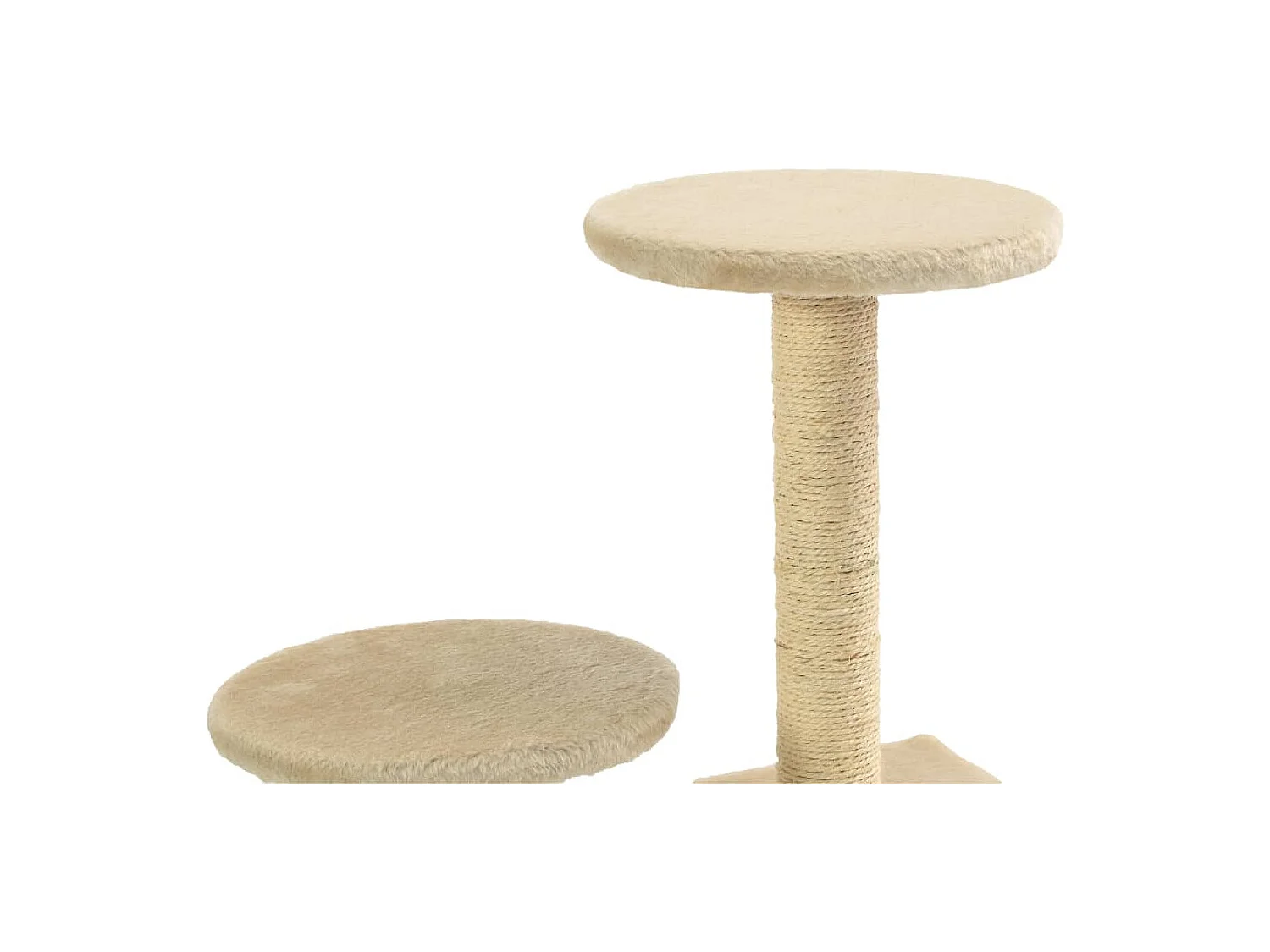 Árvore para gatos c/ postes arranhadores sisal 60 cm bege