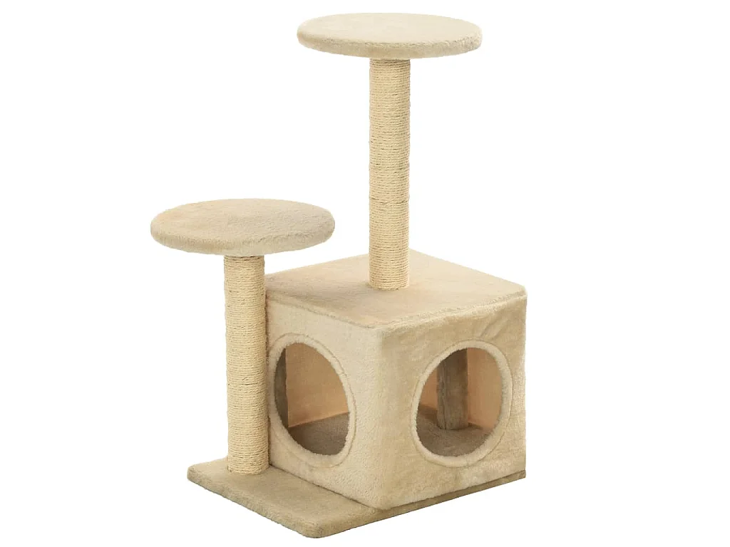Kattenkrabpaal met sisal krabpalen 60 cm beige