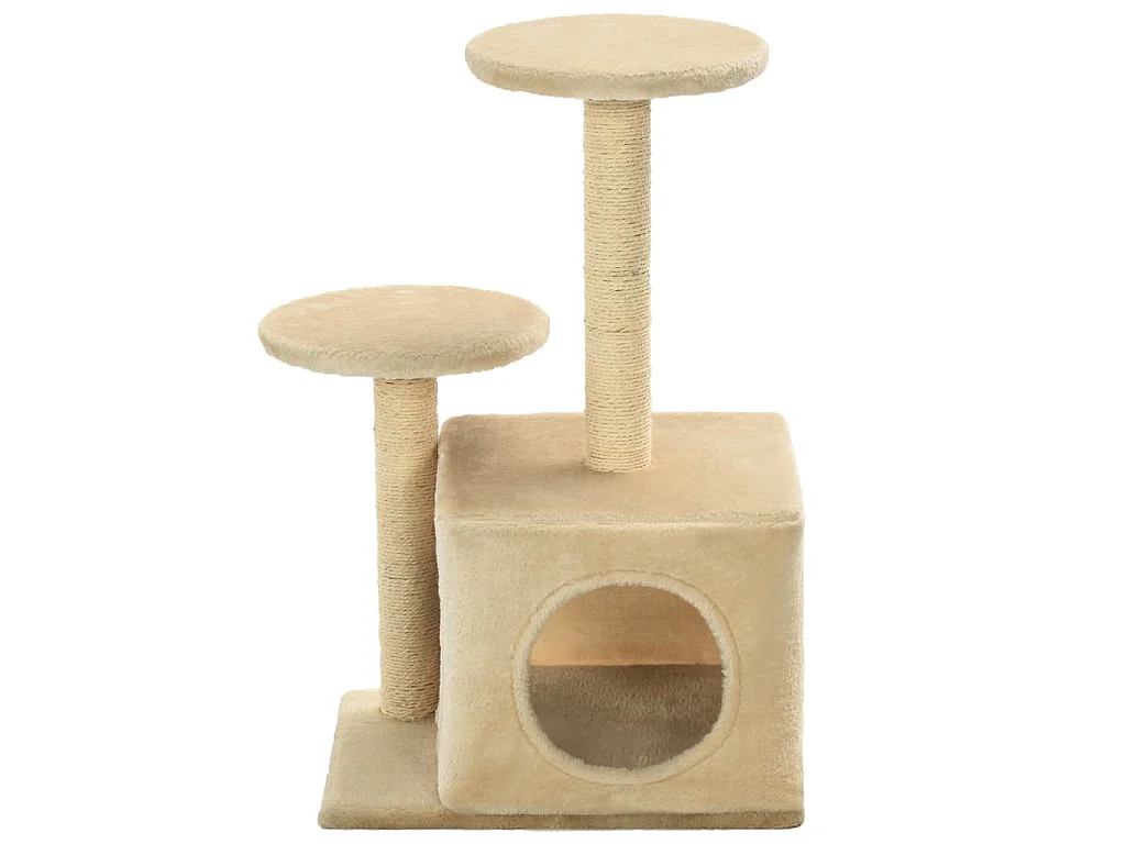 Kattenkrabpaal met sisal krabpalen 60 cm beige