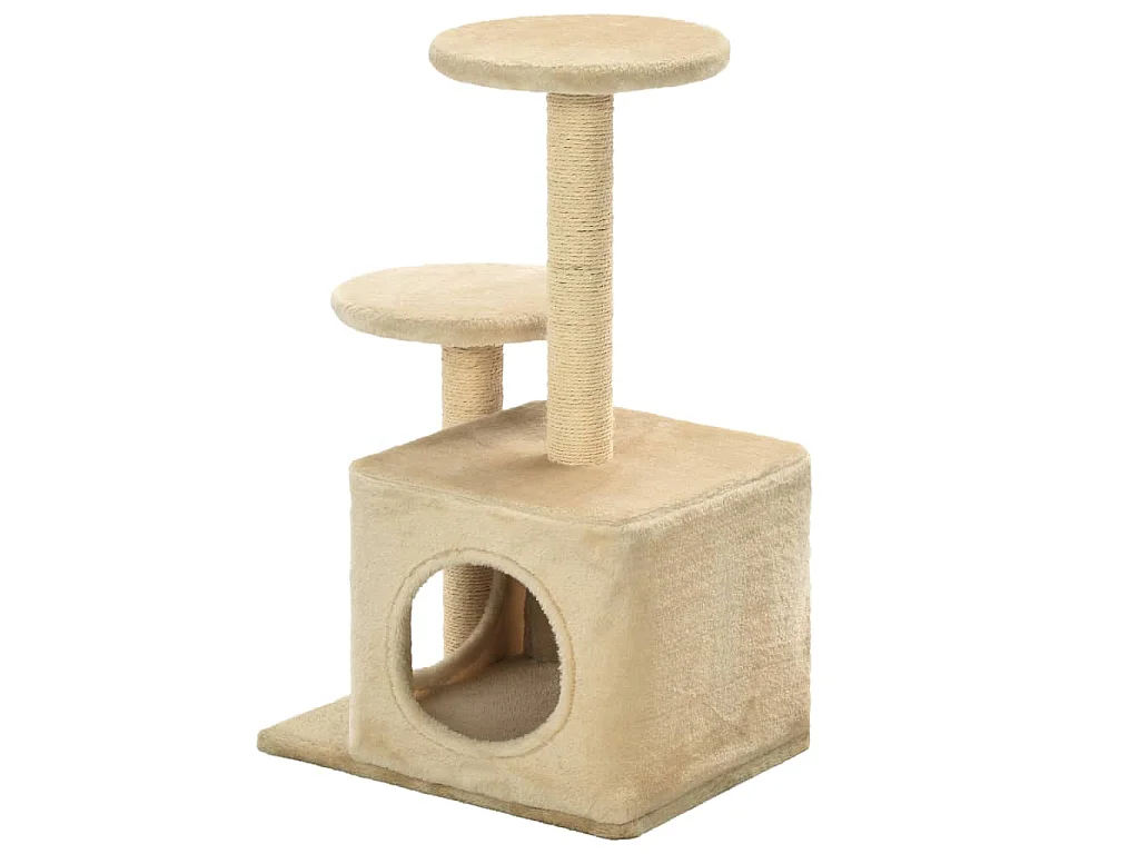 Kattenkrabpaal met sisal krabpalen 60 cm beige