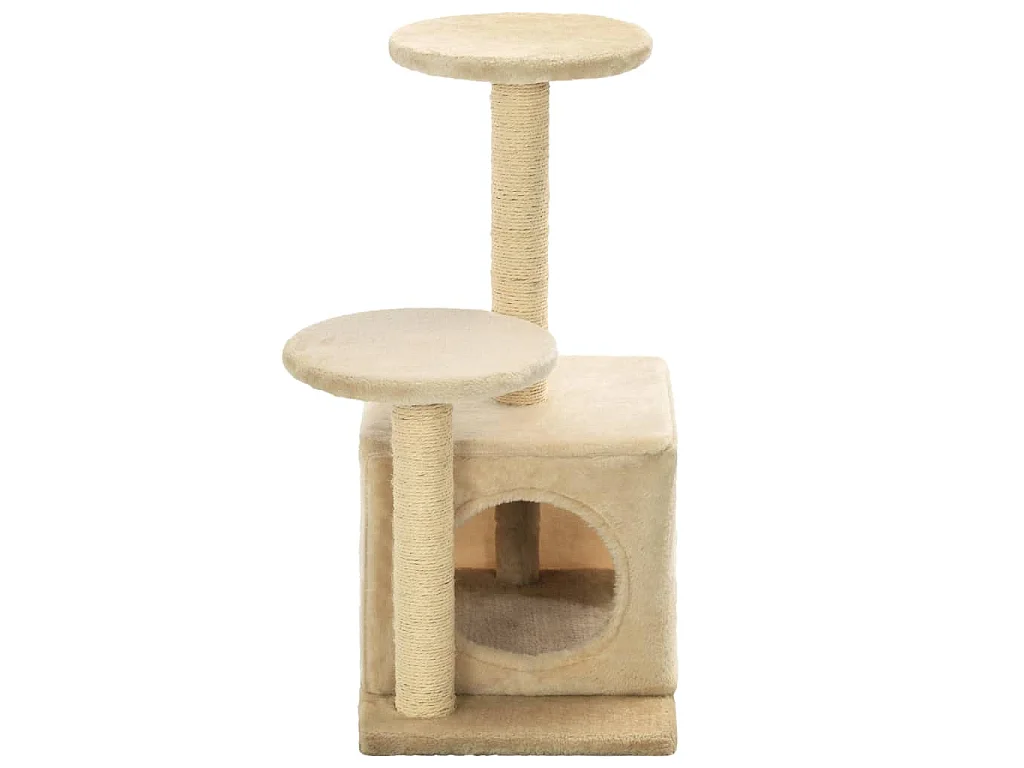 Kattenkrabpaal met sisal krabpalen 60 cm beige