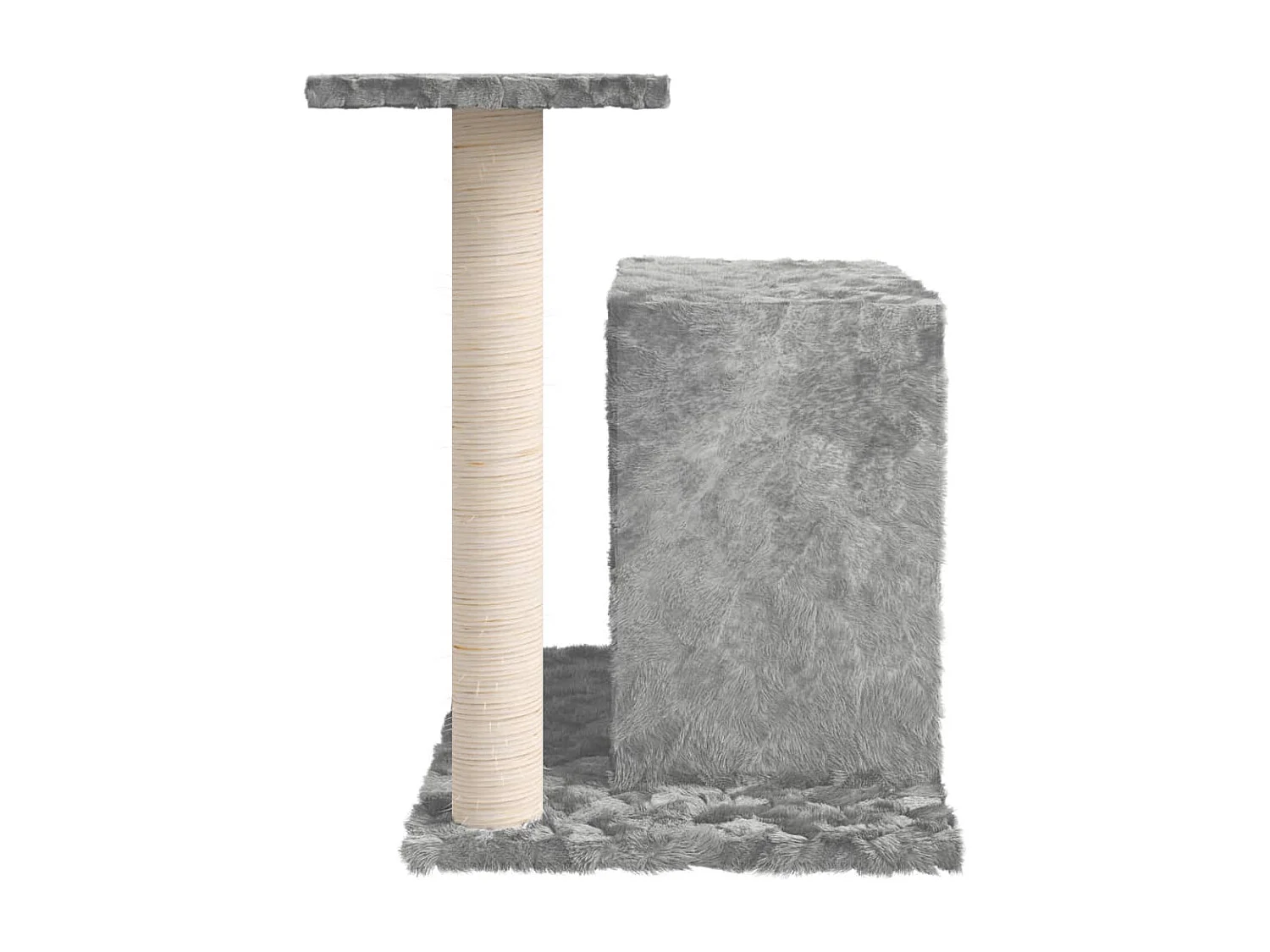 Árvore p/ gatos c/ poste arranhador sisal 51 cm cinzento-claro