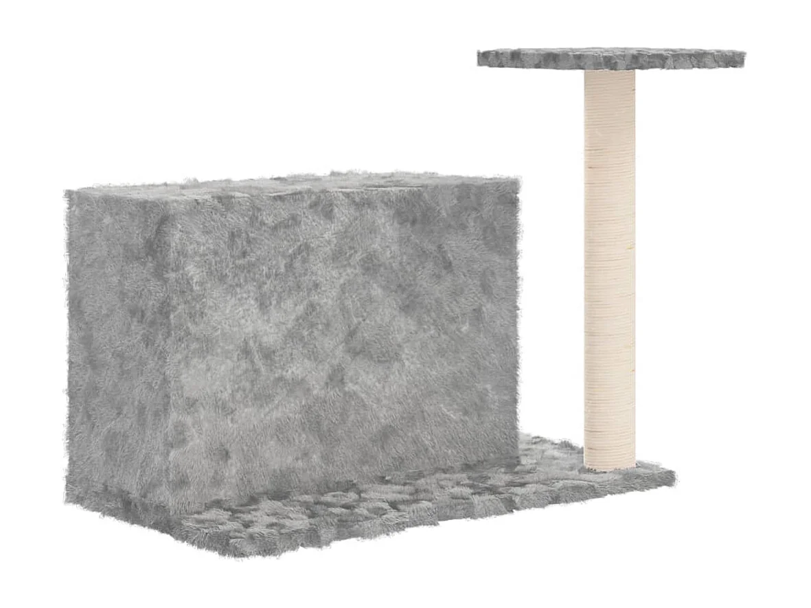 Árvore p/ gatos c/ poste arranhador sisal 51 cm cinzento-claro
