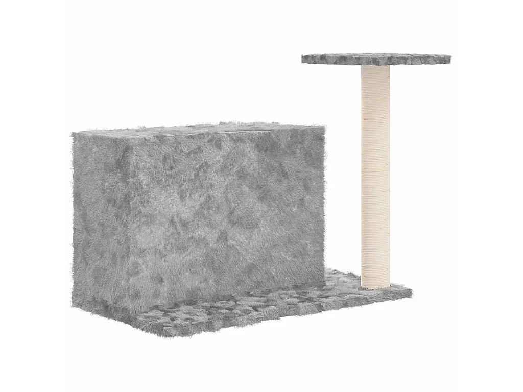Árvore p/ gatos c/ poste arranhador sisal 51 cm cinzento-claro
