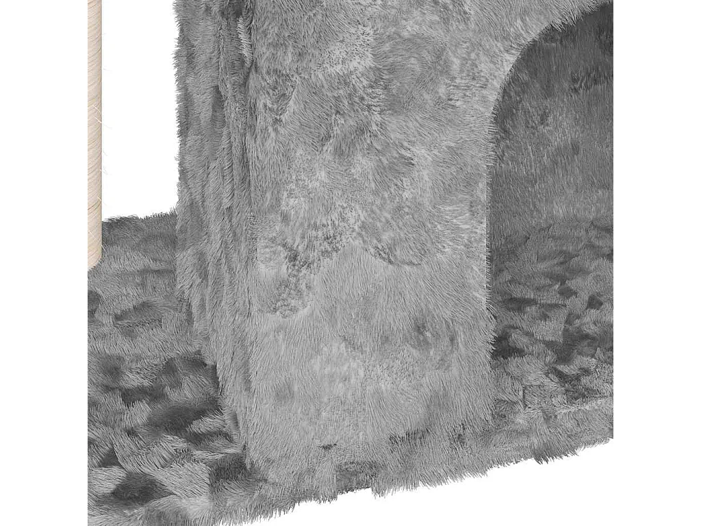 Árvore p/ gatos c/ poste arranhador sisal 51 cm cinzento-claro
