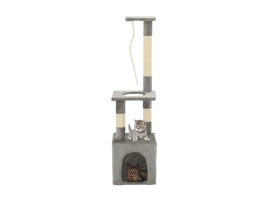 Arbre à chat avec griffoirs en sisal 109 cm Gris