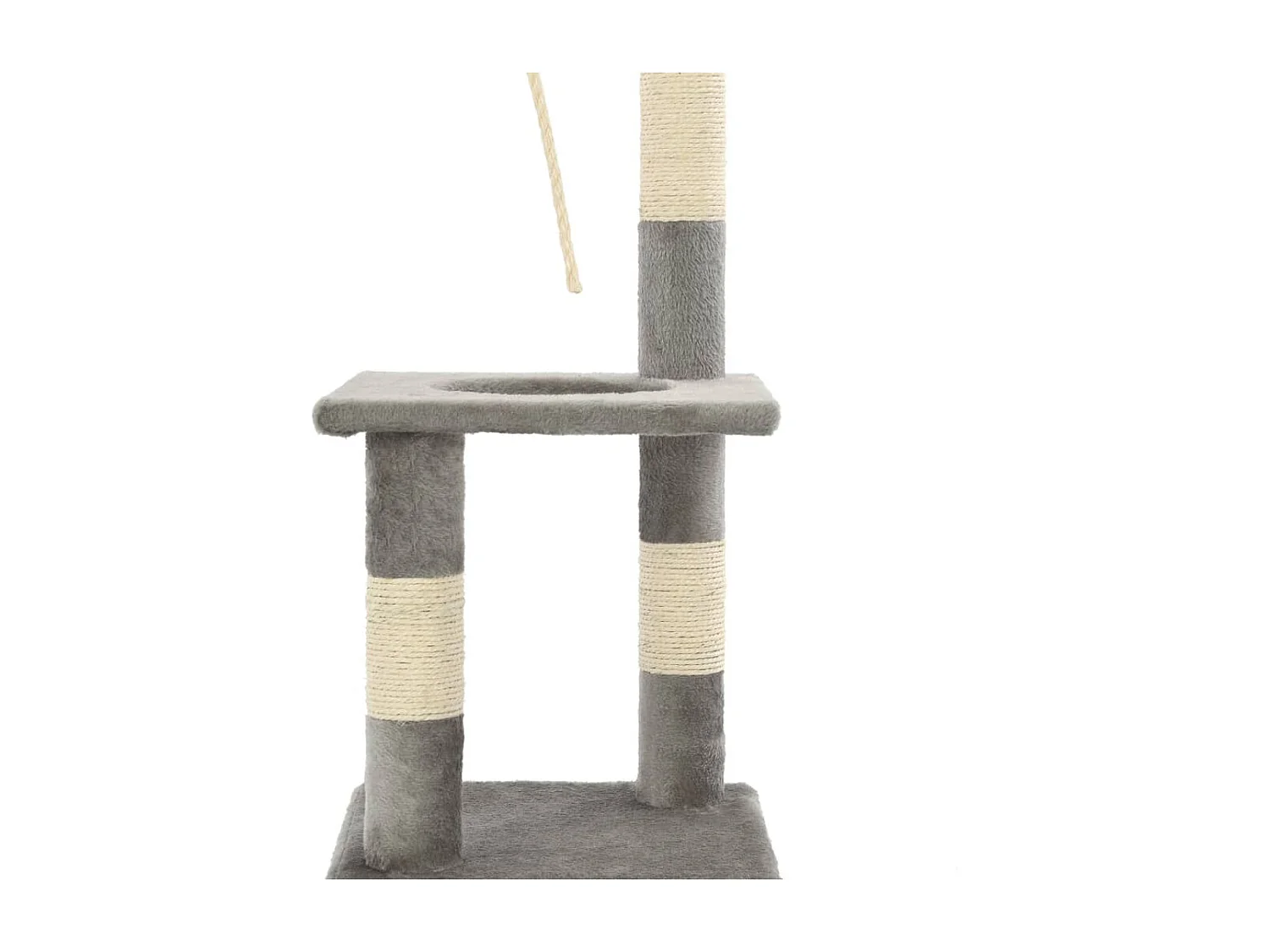 Albero per Gatti con Tiragraffi in Sisal 109 cm Grigio