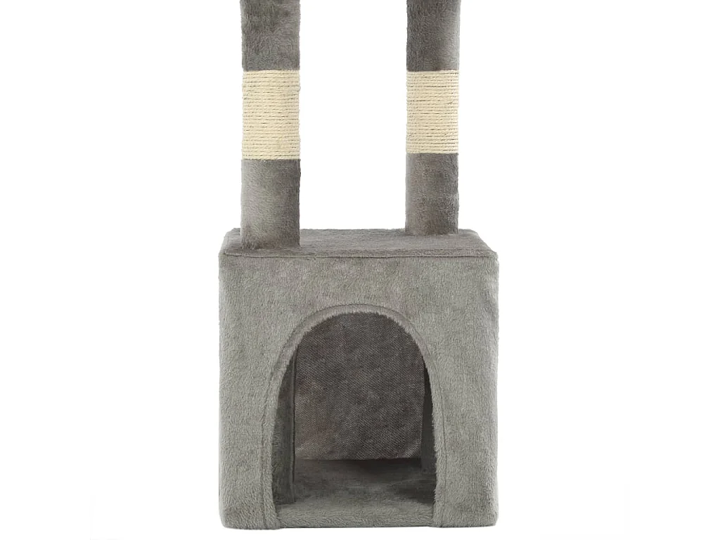 Albero per Gatti con Tiragraffi in Sisal 109 cm Grigio