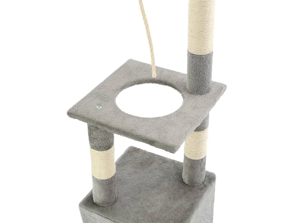 Arbre à chat avec griffoirs en sisal 109 cm Gris