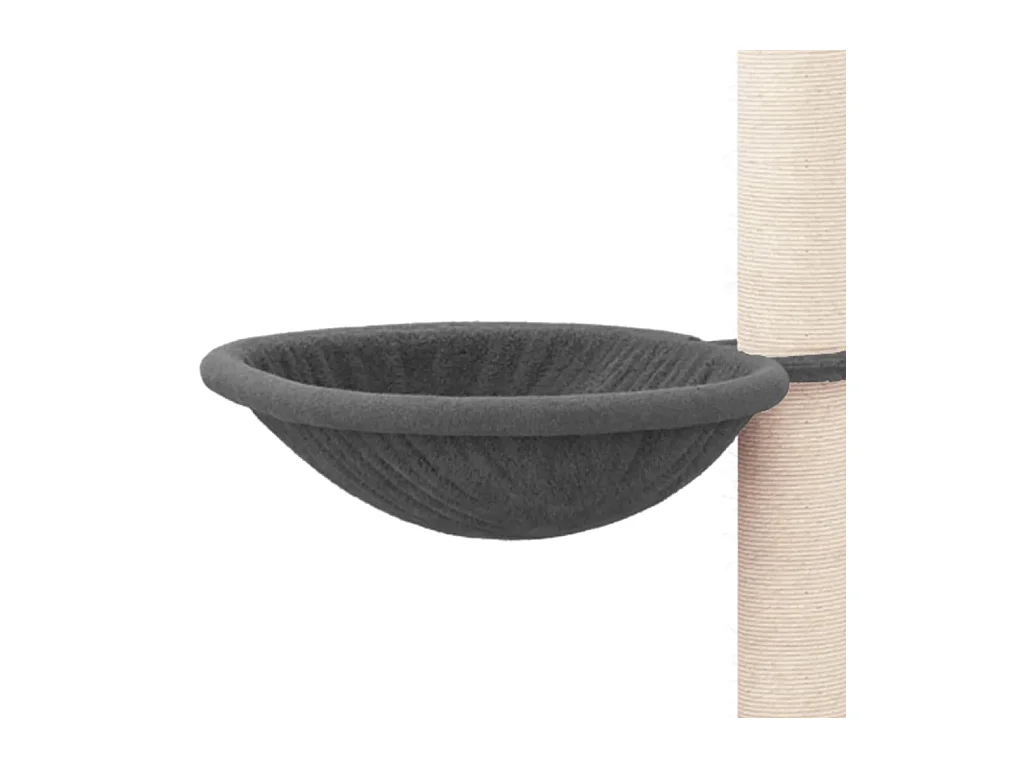 Árvore para gatos c/ arranhadores sisal 94,5 cm cinza-escuro