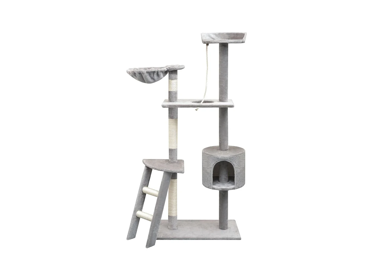 Arbre à chat avec griffoirs en sisal 150 cm Gris