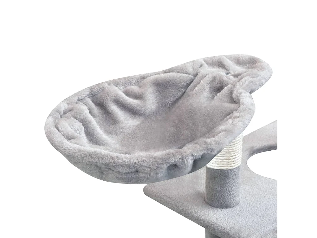 Árvore para gatos c/ postes arranhadores sisal 150 cm cinzento