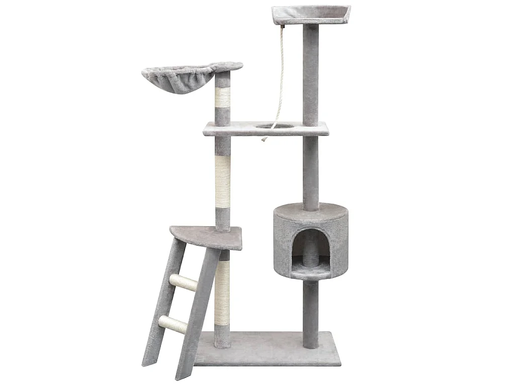 Arbre à chat avec griffoirs en sisal 150 cm Gris