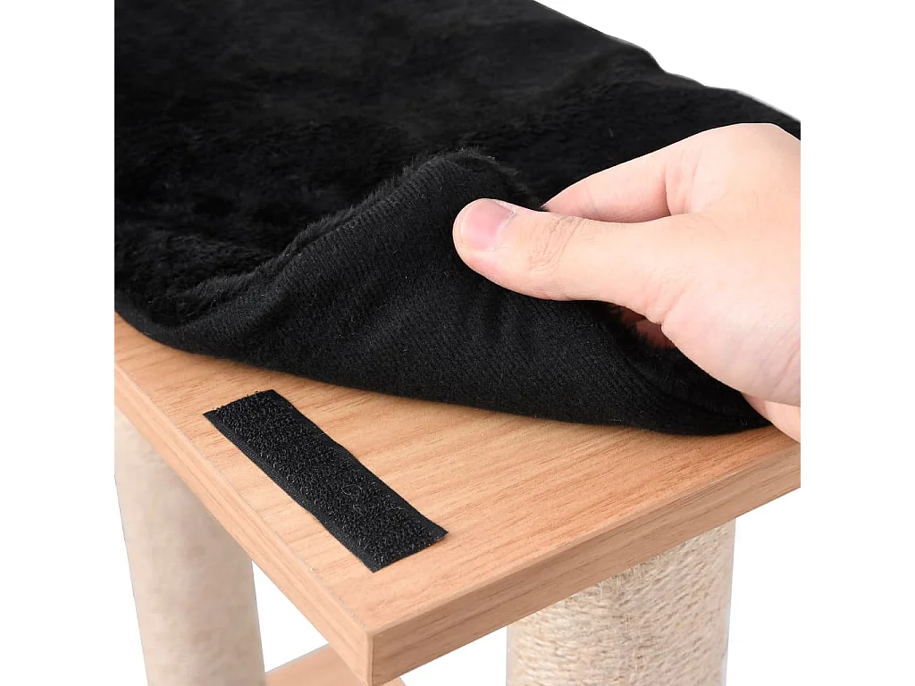 Albero per Gatti con Tappeto Tiragraffi in Sisal 129 cm