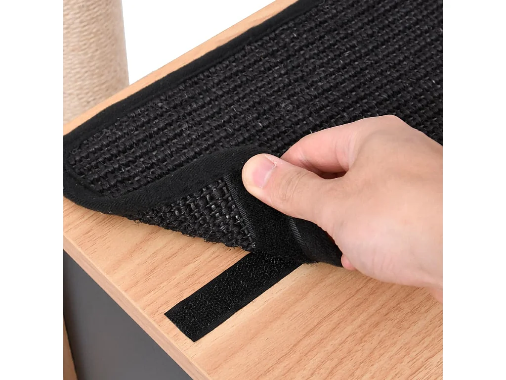 Albero per Gatti con Tappeto Tiragraffi in Sisal 129 cm