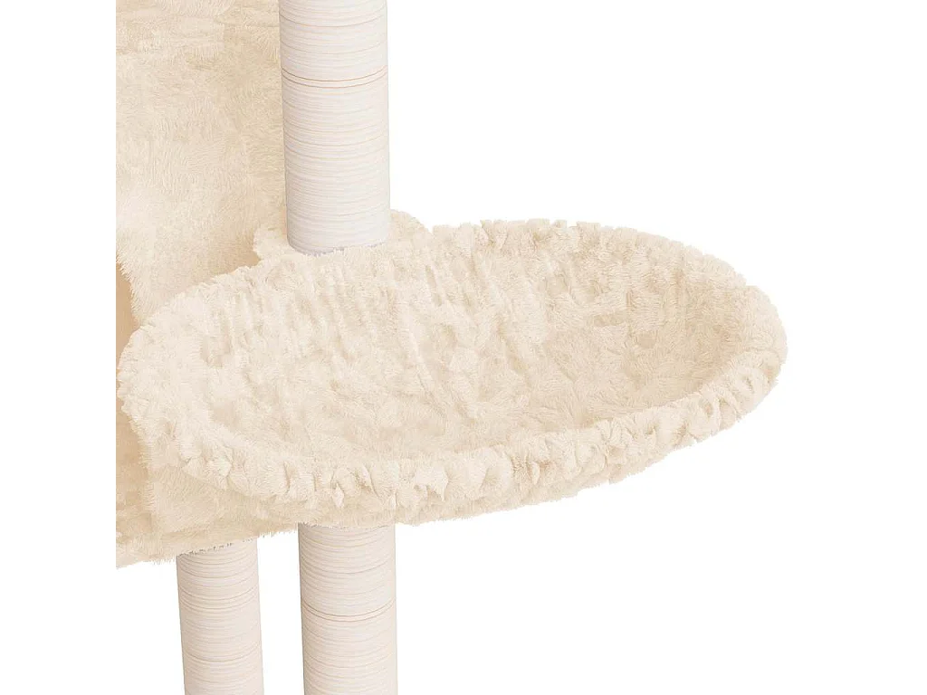 Kratzbaum mit Sisal-Kratzsäulen Creme 108,5 cm