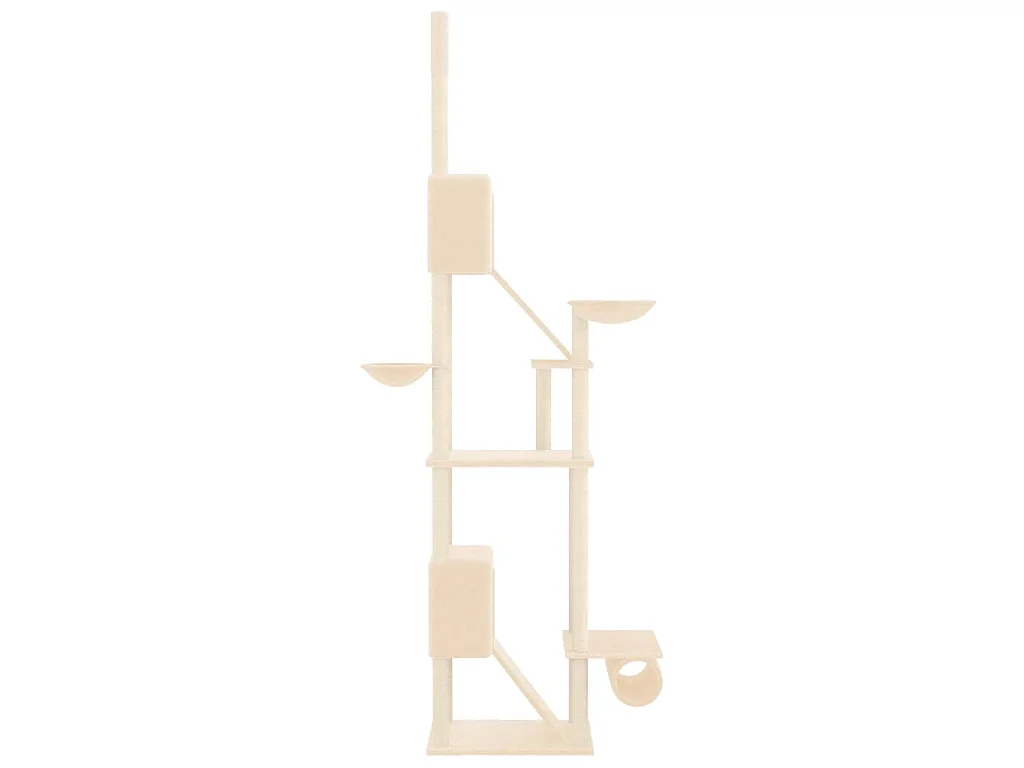 Kratzbaum Deckenhoch Creme 277-303 cm