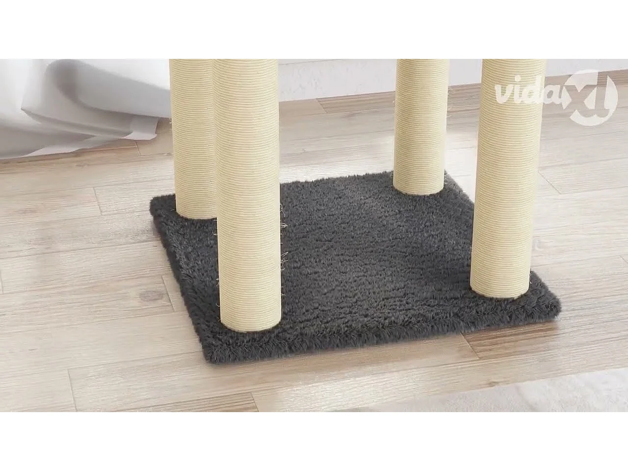 Arbre à chat avec griffoirs en sisal Gris foncé 105 cm