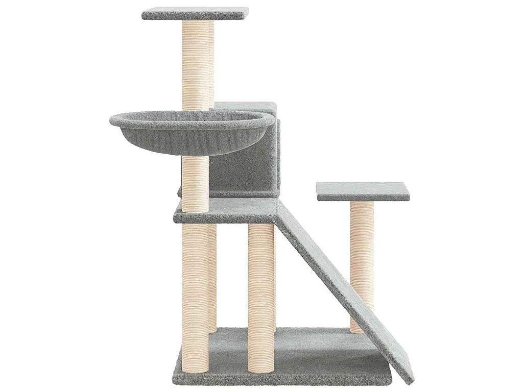 Arbre à chat avec griffoirs en sisal Gris clair 82 cm