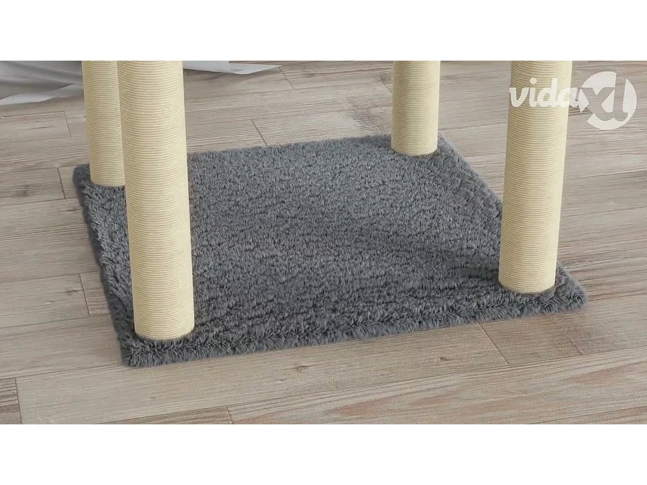 Arbre à chat avec griffoirs en sisal Gris clair 183 cm