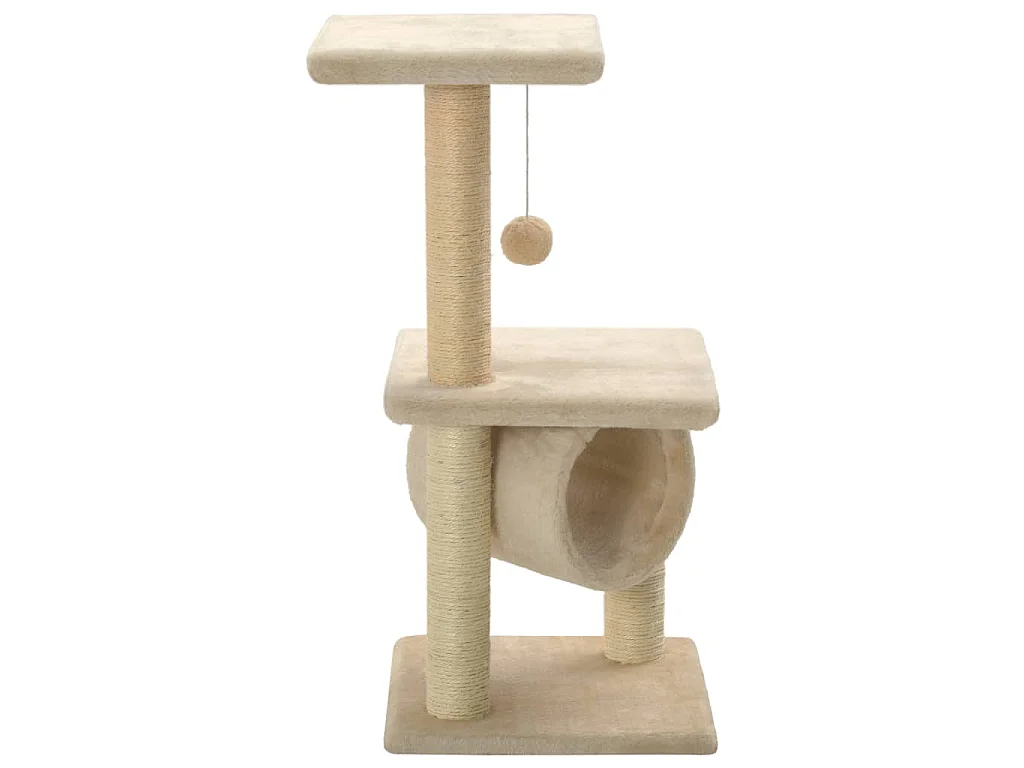 Kattenkrabpaal met sisal krabpalen 65 cm beige