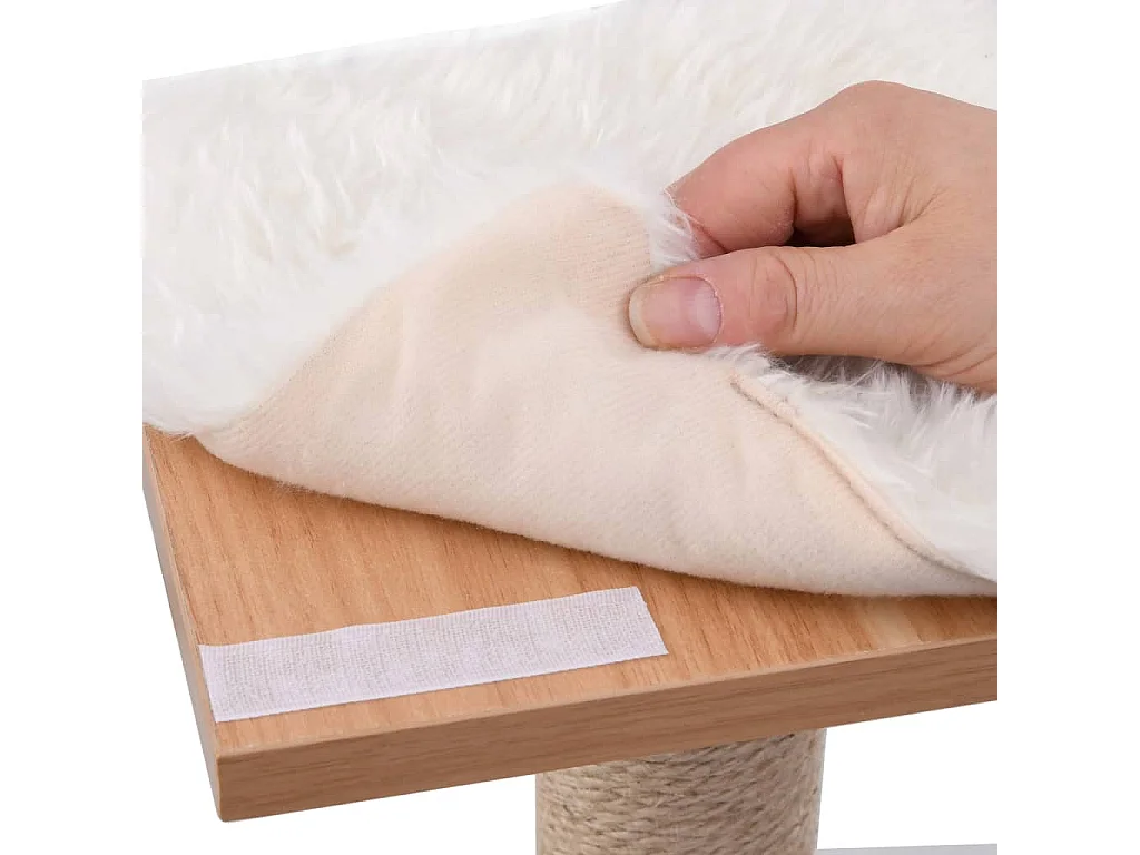 Rascador para gatos con alfombra rascadora de sisal 123 cm