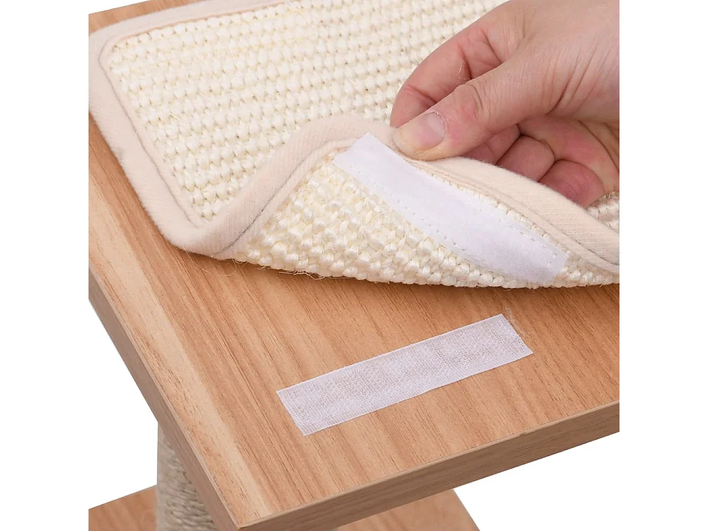 Rascador para gatos con alfombra rascadora de sisal 123 cm